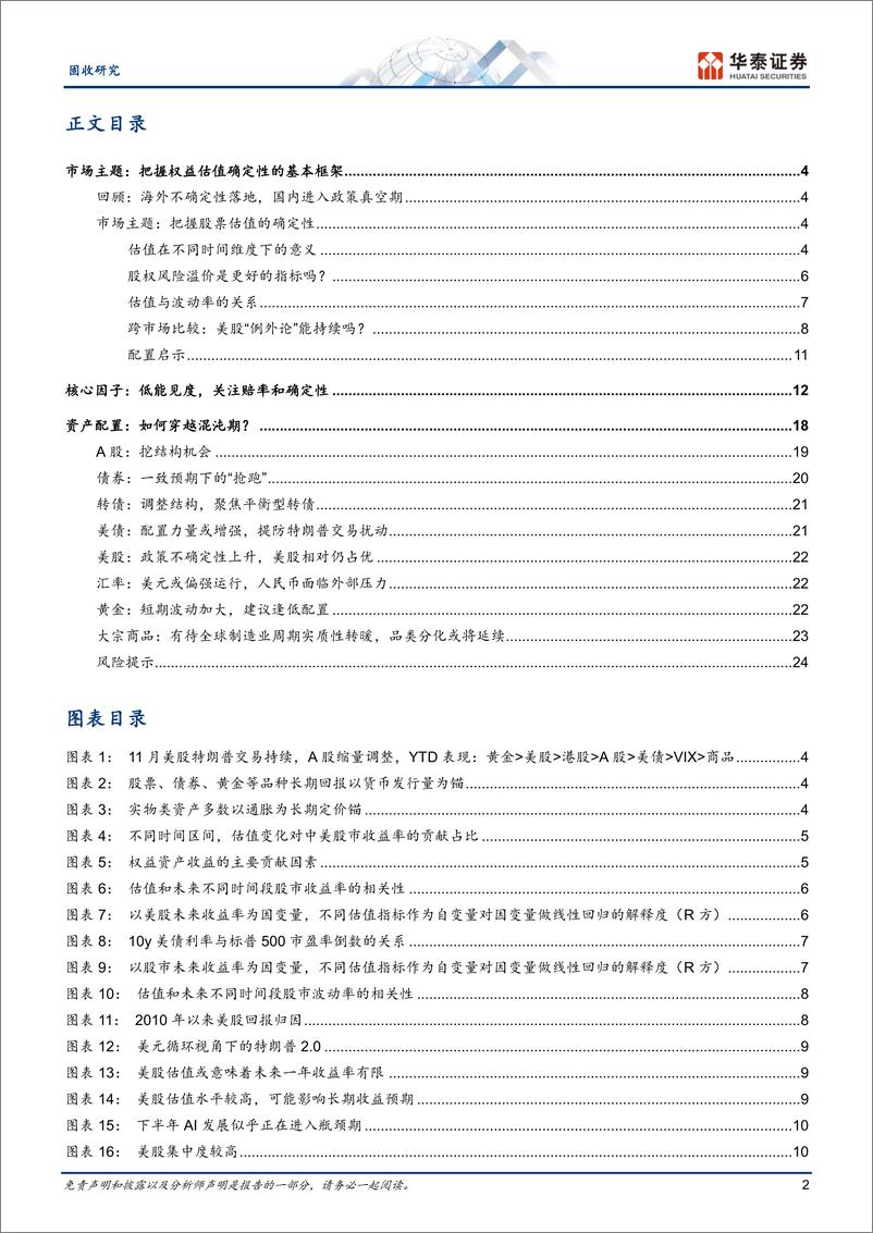 《资产配置月报：用估值提供的确定性穿越混沌阶段-241203-华泰证券-27页》 - 第2页预览图