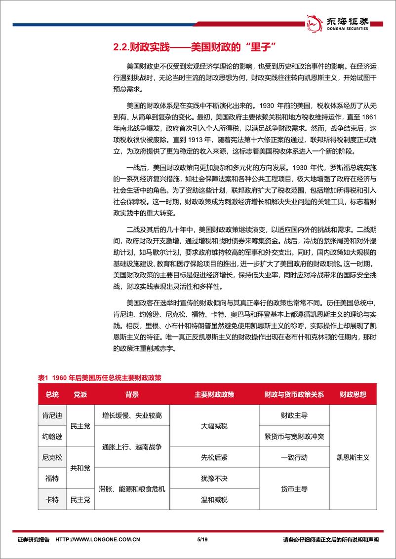 《美国财政研究系列之一：美国财政，历史与趋势-240307-东海证券-19页》 - 第5页预览图