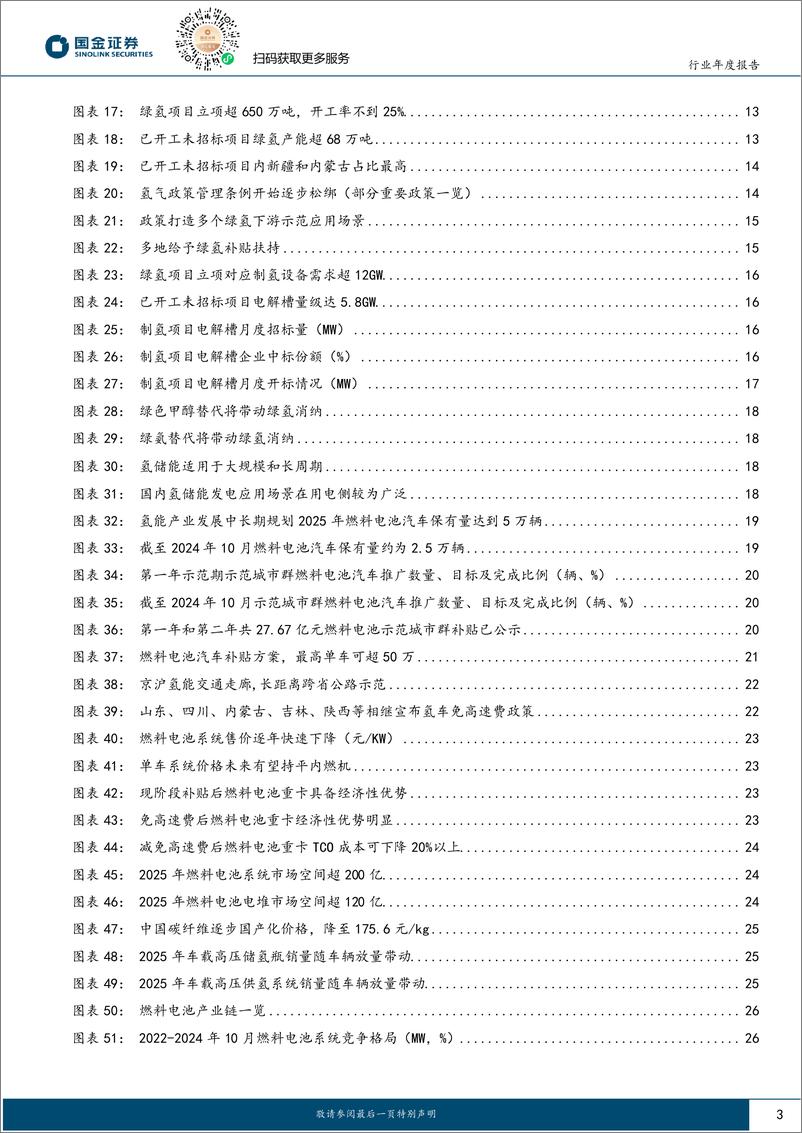 《氢能%26燃料电池行业2025年氢能年度策略：奇点将至，绿氢及商用车迎翻倍放量-241122-国金证券-30页》 - 第3页预览图