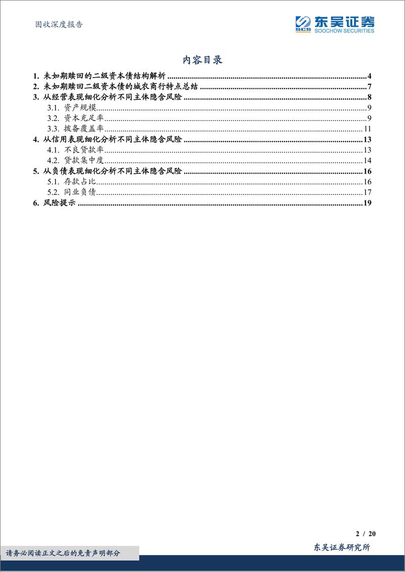 《固收深度报告：如何识别城农商行二级资本债的风险高低？-20230810-东吴证券-20页》 - 第3页预览图