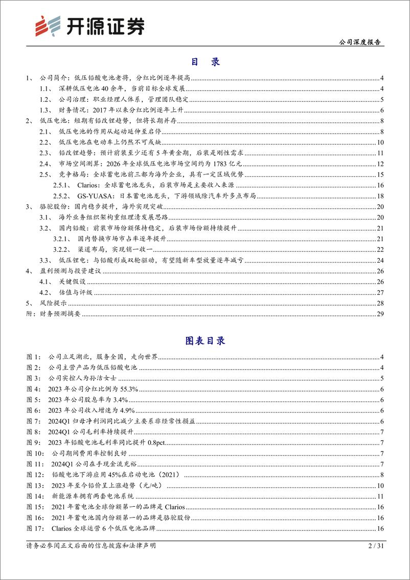 《骆驼股份(601311)公司深度报告：沙漠行舟，海外或加速突破-240730-开源证券-31页》 - 第2页预览图