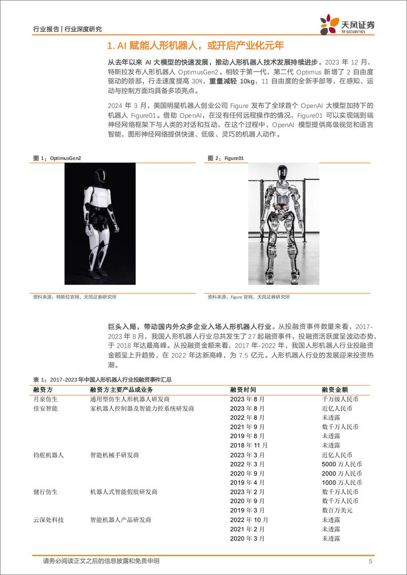 《非金属新材料行业报告：AI赋能人形机器人，PEEK及碳纤维或迎新增长极-240416-天风证券-23页》 - 第5页预览图