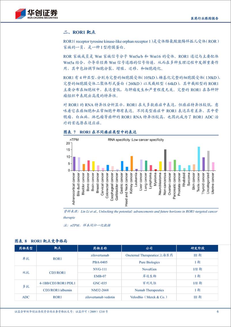 《医药行业跟踪报告：两款ROR1＋ADC多瘤种读出积极数据，基石药业CS5001具备BIC潜力-241224-华创证券-21页》 - 第6页预览图