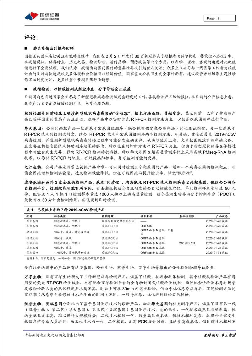 《医药保健行业重大事件快评：抗击疫情，医药上市公司的贡献与影响-20200214-国信证券-16页》 - 第3页预览图