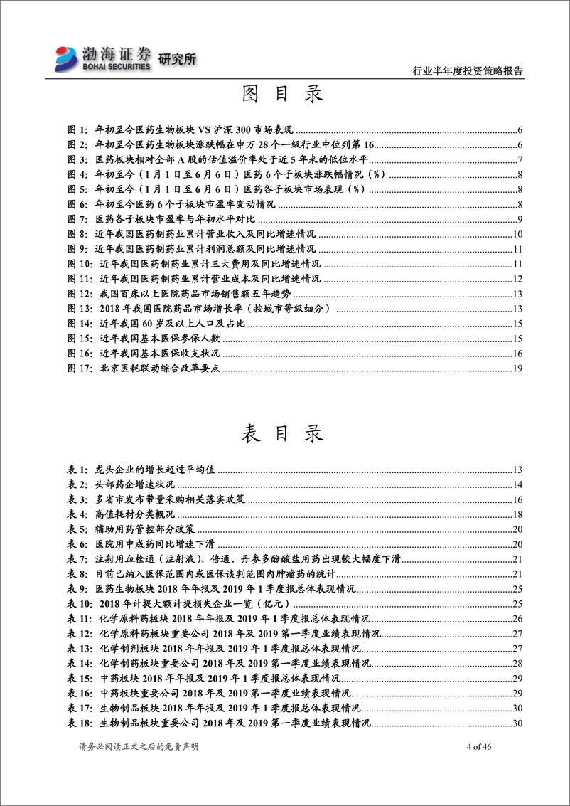 《医药行业2019年半年度投资策略报告：改革春风迎面来，几家欢喜几家愁-20190613-渤海证券-46页》 - 第5页预览图