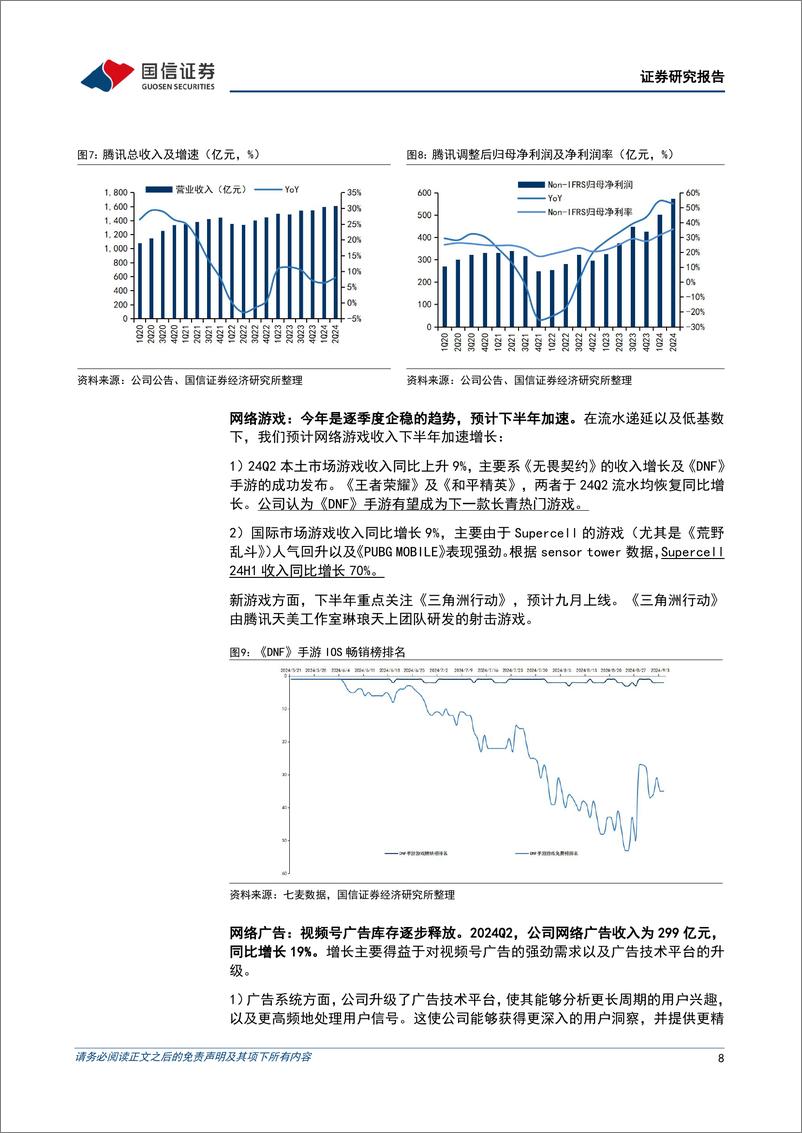 《互联网行业2024上半年回顾暨9月投资策略：中报再次验证互联网龙头处于经营提效阶段，估值仍处于历史较低位-240908-国信证券-27页》 - 第8页预览图