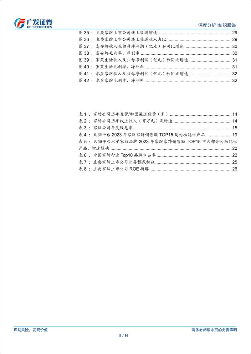 《纺织服饰行业：家纺行业，头部公司成长确定性强，高分红、低估值属性显著-240422-广发证券-36页》 - 第5页预览图