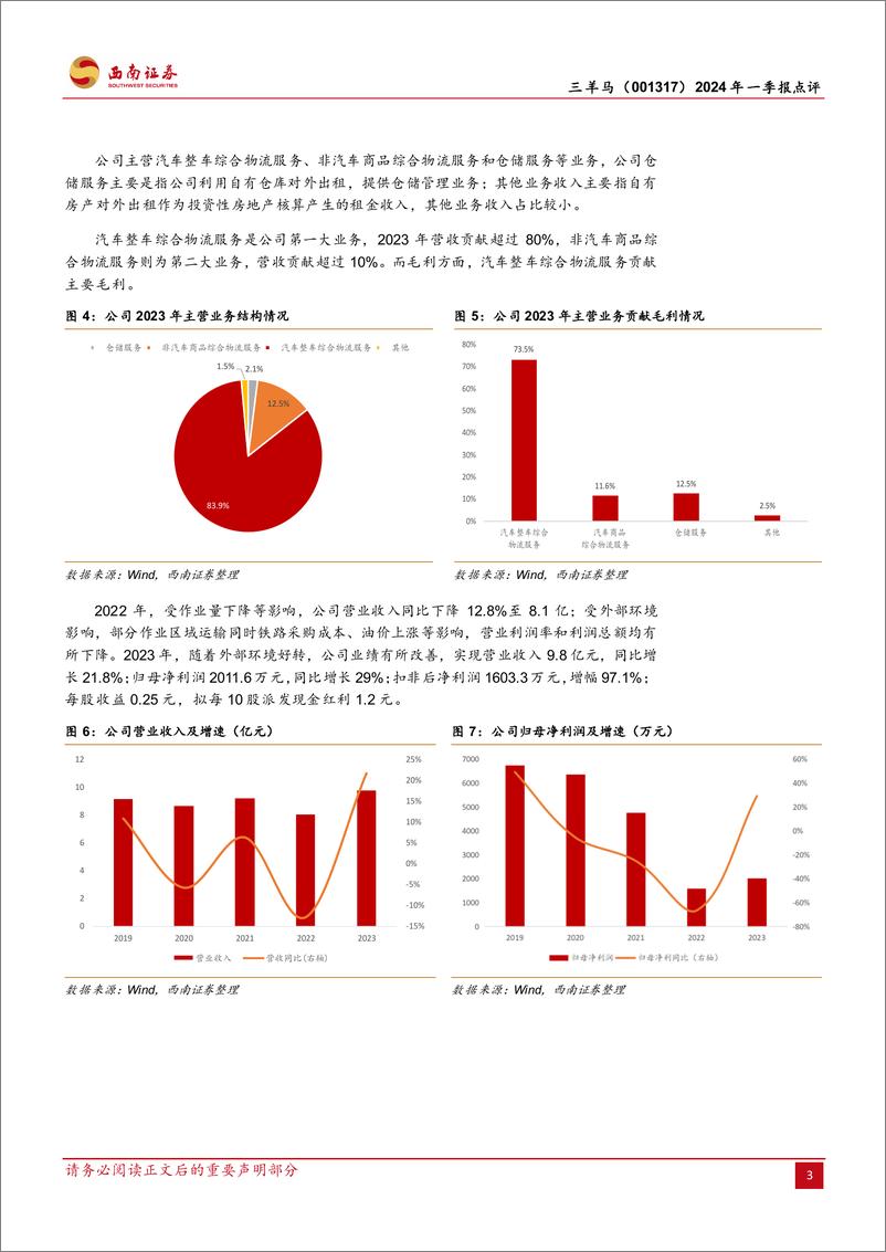 《三羊马-001317.SZ-依托重庆汽车产业，打造公铁联运物流先锋-20240510-西南证券-31页》 - 第7页预览图