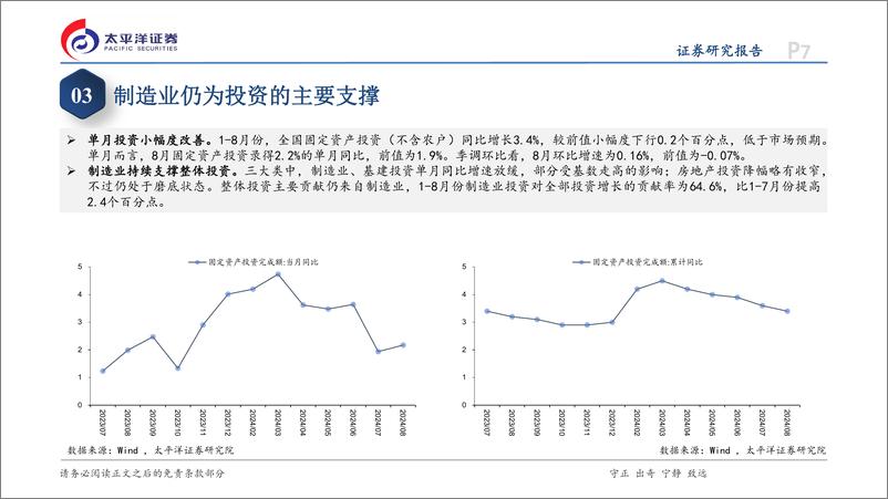 《8月经济数据点评：社零增速小幅回落，制造业仍为投资的主要支撑-240919-太平洋证券-14页》 - 第7页预览图