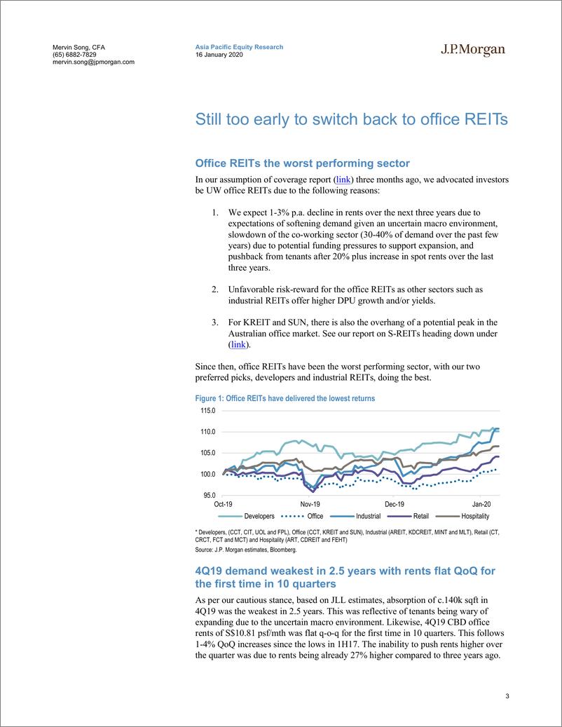 《J.P. 摩根-亚太地区-房地产行业-新加坡房地产与REITs：乐观情绪掩盖了基本面走软的事实-2020.1.16-23页》 - 第4页预览图