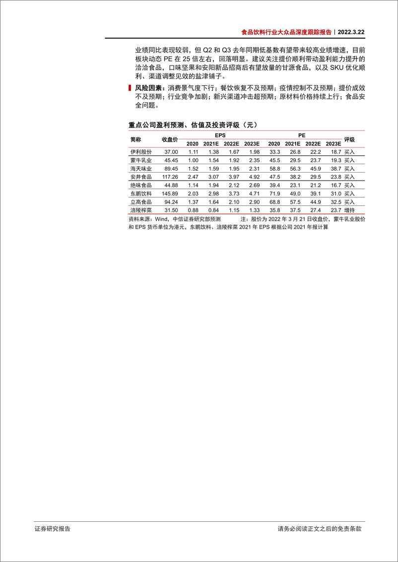 《食品饮料行业大众品深度跟踪报告：Q1前瞻，静待拐点-20220322-中信证券-29页》 - 第3页预览图