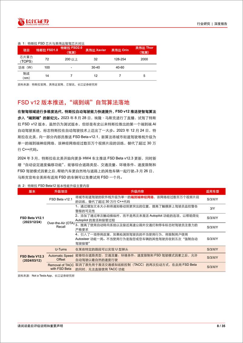 《汽车与汽车零部件行业智电新锐度之三：特斯拉FSD＋v12引领智驾进入“端到端”新时代-240517-长江证券-35页》 - 第7页预览图