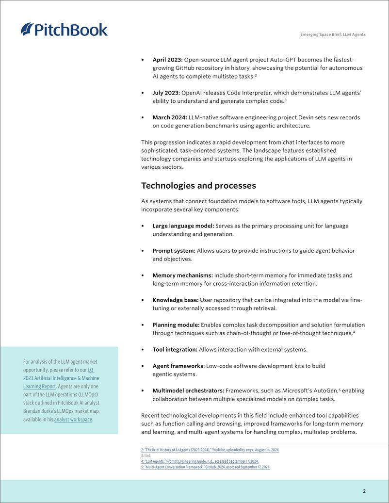 《PitchBook-新兴空间简报：LLM代理（英）-2024-8页》 - 第2页预览图