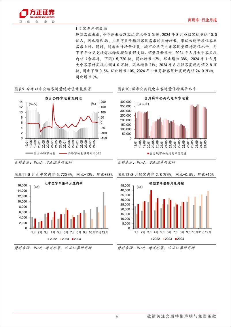 《商用车行业月报-客车行业：8月出口增长势头恢复，内外需求共振节点临近-240922-方正证券-14页》 - 第6页预览图