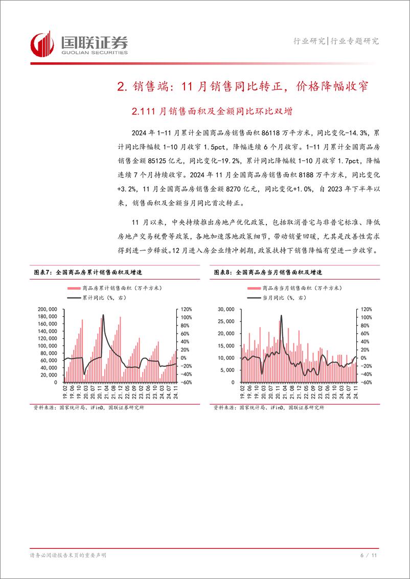 《房地产行业专题研究：11月销售同比转正，资金面边际改善-241218-国联证券-12页》 - 第7页预览图