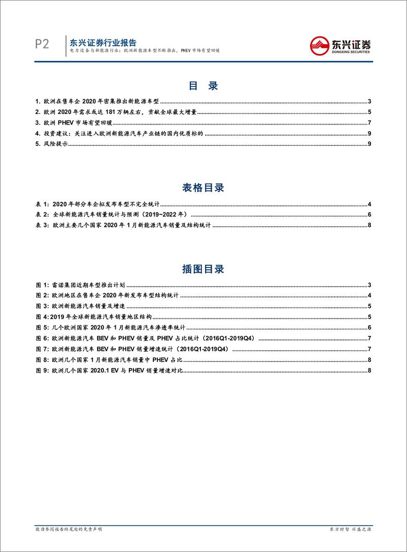 《新能源汽车行业系列报告5：欧洲新能源车型不断推出，PHEV市场有望回暖-20200217-东兴证券-11页》 - 第3页预览图