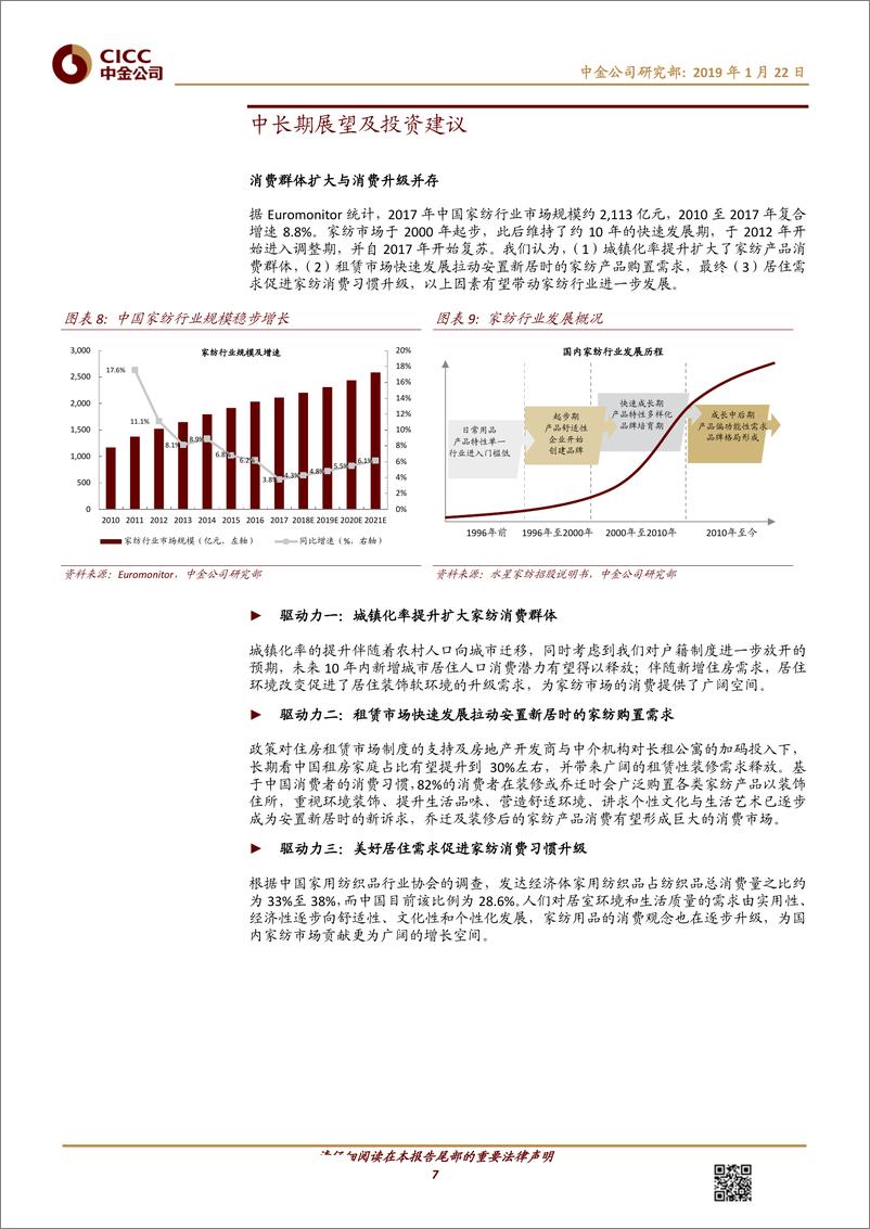 《纺织品行业家纺业绩预览：业绩增速承压，设计特色增强防御性-20190122-中金公司-11页》 - 第8页预览图