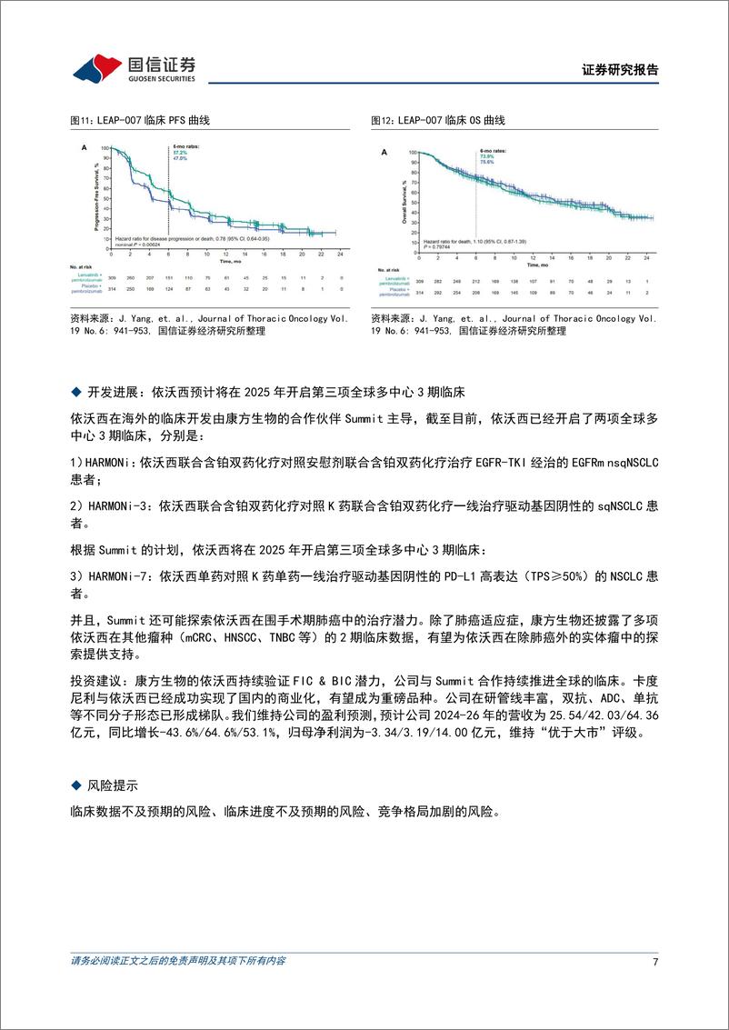 《康方生物(09926.HK)依沃西头对头战胜K药，有望成为下一代免疫基石药物-240911-国信证券-11页》 - 第7页预览图