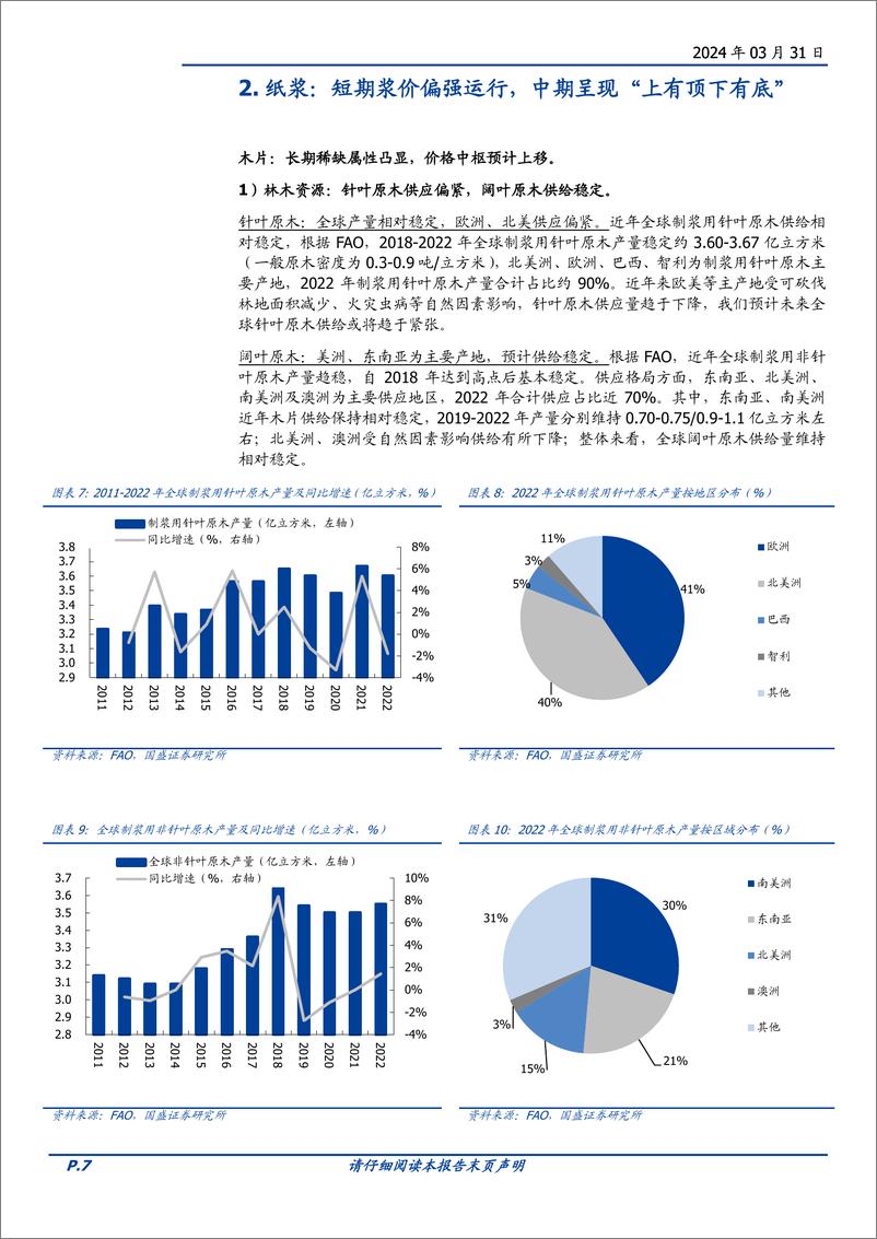 《造纸行业专题研究：资源为王，供给下降，盈利中枢上行-240331-国盛证券-29页》 - 第7页预览图