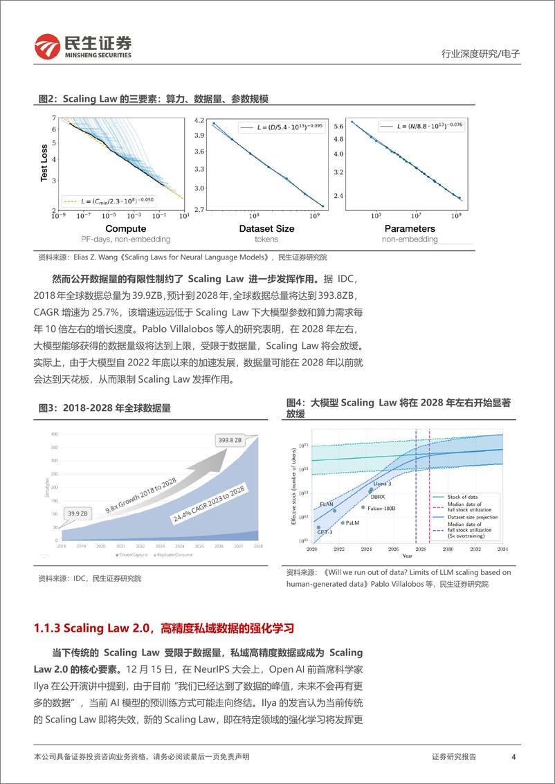 《电子行业深度报告：AI新范式，云厂商引领%2b内需为王-241229-民生证券-43页》 - 第4页预览图