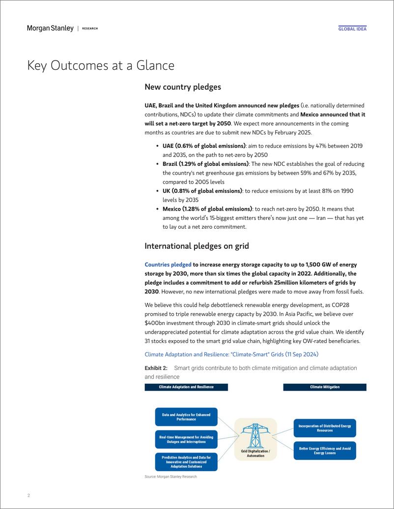 《Morgan Stanley Fixed-Global Sustainability COP29 Assessing Key Outcomes for Inv...-111877581》 - 第2页预览图