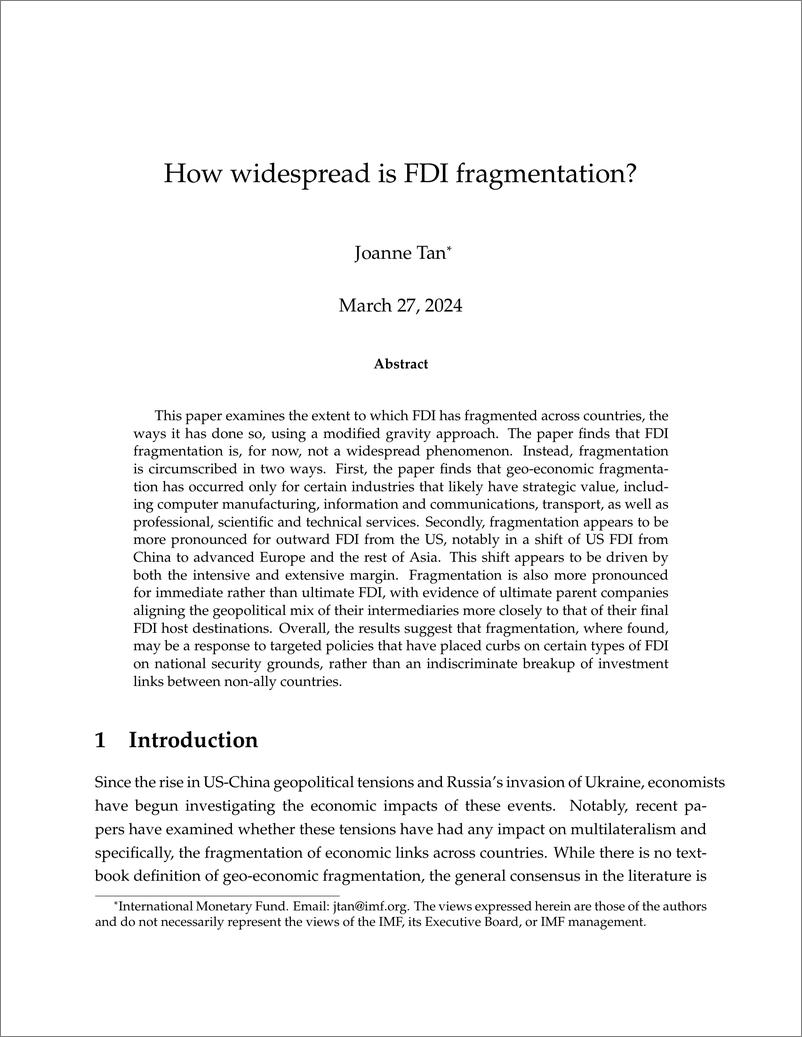 《IMF-外国直接投资碎片化有多普遍？（英）-2024.8-98页》 - 第5页预览图