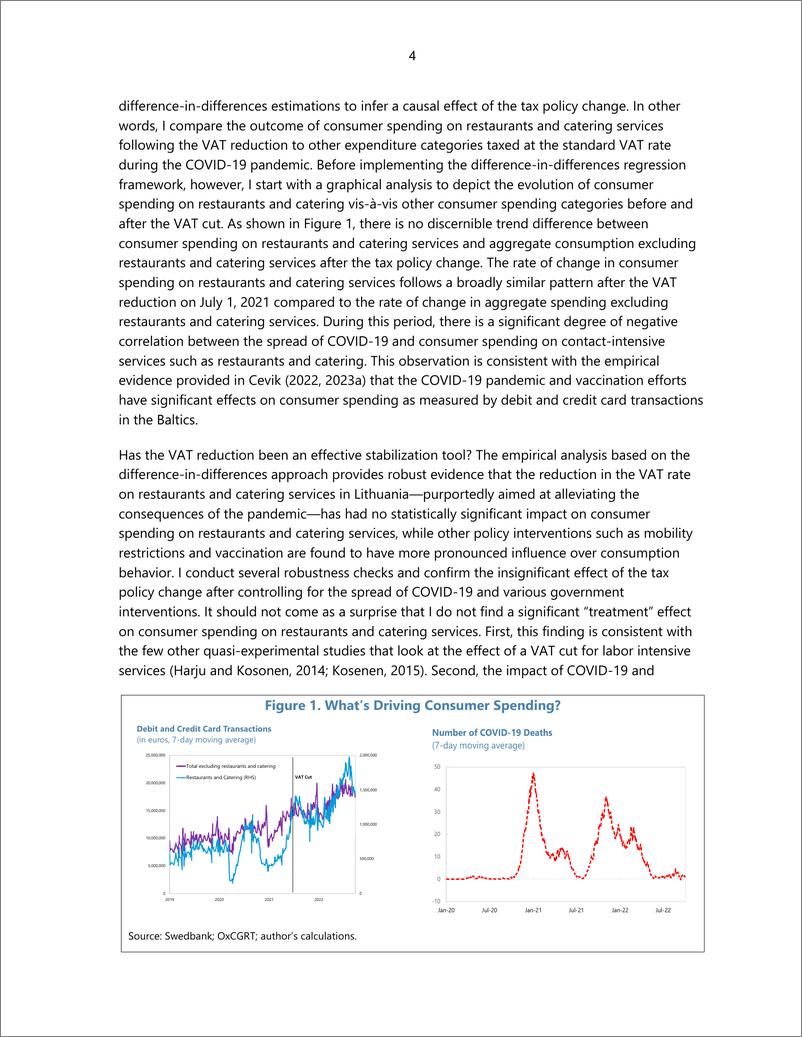 《IMF-疫情期间的就餐和饮酒？立陶宛减税和消费者支出的准实验（英）-2023.9-15页》 - 第5页预览图