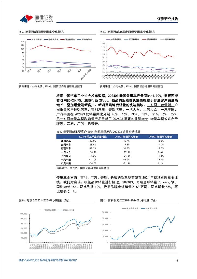 《德赛西威(002920)单三季度净利润同比增长61%25，打造汽车计算及交互底座-241101-国信证券-16页》 - 第4页预览图