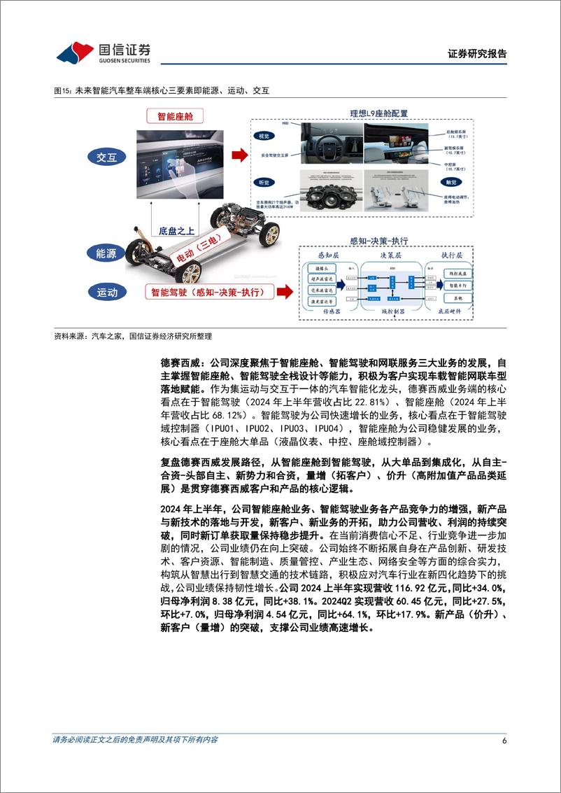 《德赛西威(002920)单三季度净利润同比增长61%25，打造汽车计算及交互底座-241101-国信证券-16页》 - 第6页预览图