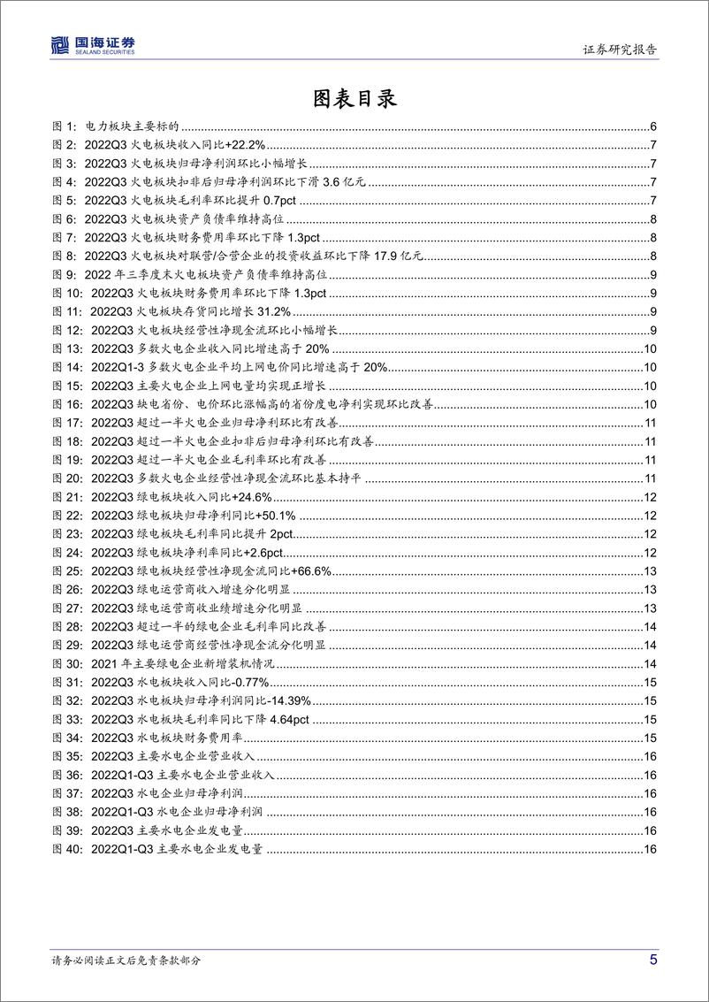 《电力行业板块2022年三季报总结：火电业绩同比改善，绿电业绩分化明显-20221103-国海证券-19页》 - 第6页预览图