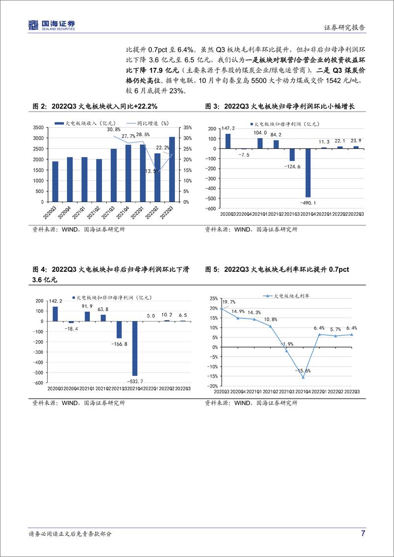 《电力行业板块2022年三季报总结：火电业绩同比改善，绿电业绩分化明显-20221103-国海证券-19页》 - 第8页预览图