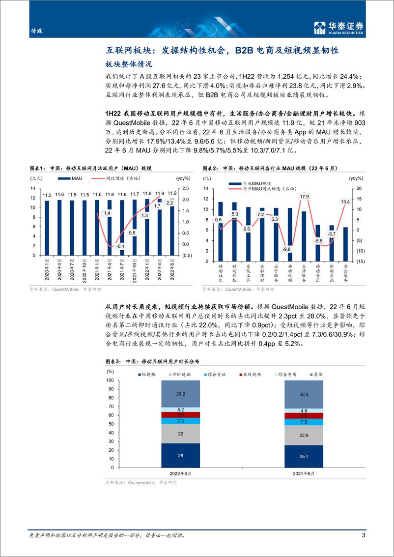 《传媒行业中报回顾：局部显韧性，整体静待复苏-20220907-华泰证券-45页》 - 第4页预览图