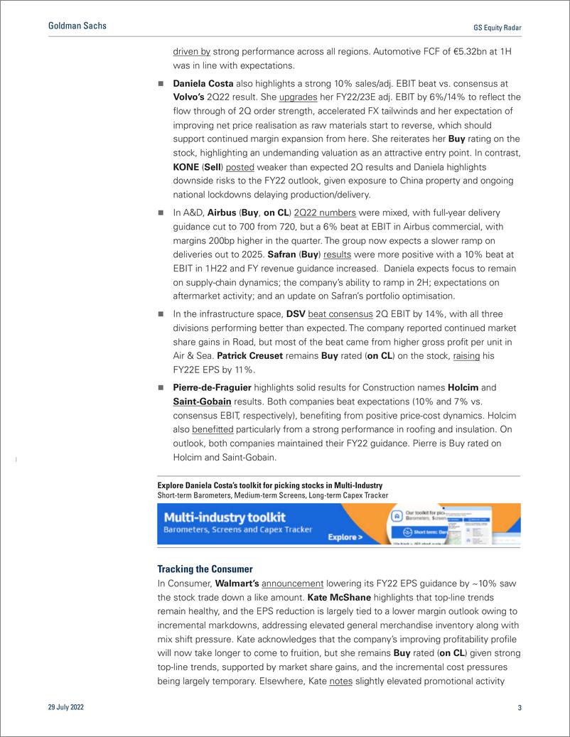 《GS Equity Rada Recession Forecasts Gas Risks Earnings Season Multi-Industry Toolkit Tracking the Consumer FAAMG(1)》 - 第4页预览图