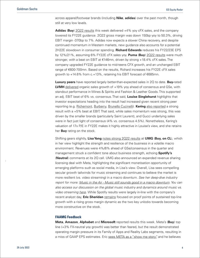 《GS Equity Rada Recession Forecasts Gas Risks Earnings Season Multi-Industry Toolkit Tracking the Consumer FAAMG(1)》 - 第5页预览图