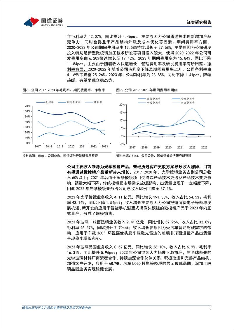 《蓝特光学(688127)2023年业绩高速增长，微棱镜及车载光学业务持续发力-240523-国信证券-16页》 - 第5页预览图