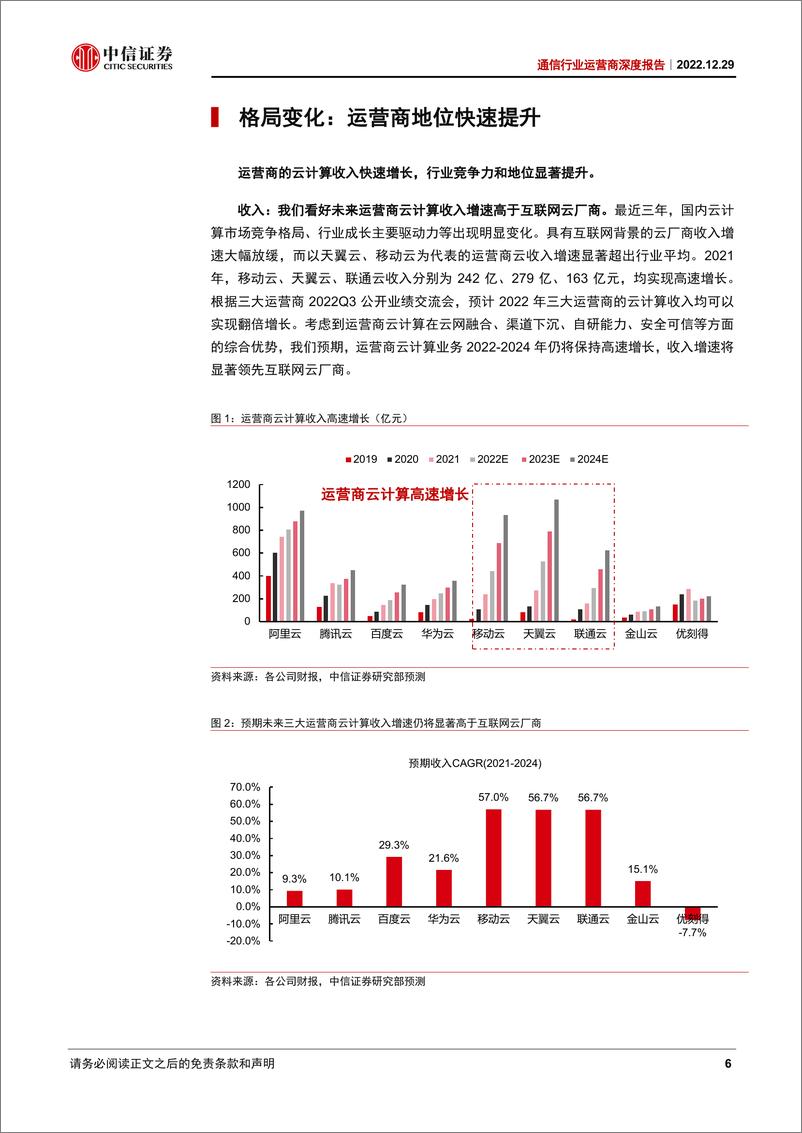 《通信行业运营商深度报告：运营商战略聚焦，云计算迎来高速增长与价值重估-20221229-中信证券-42页》 - 第7页预览图