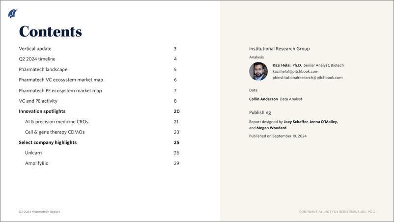 《PitchBook-2024年二季度制药技术报告（英）-2024.9-13页》 - 第2页预览图