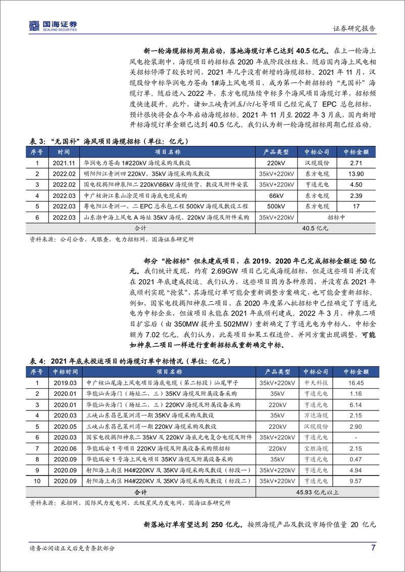 《海底电缆行业深度报告：海风观察系列报告之二，海缆市场空间上行，龙头地位依然稳固-20220405-国海证券-26页》 - 第8页预览图