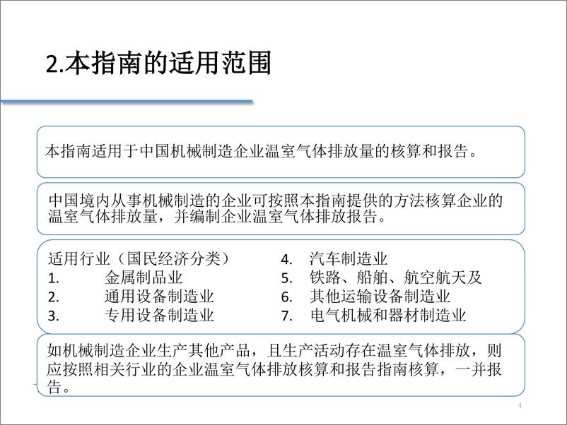 《中国机械制造企业温室气体排放核算方法与报告指南》 - 第4页预览图