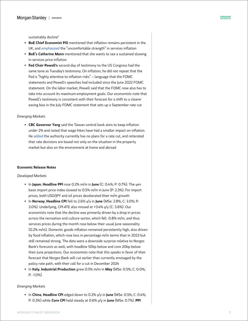 《Morgan Stanley Fixed-Global Macro Commentary July 10-109151118》 - 第7页预览图