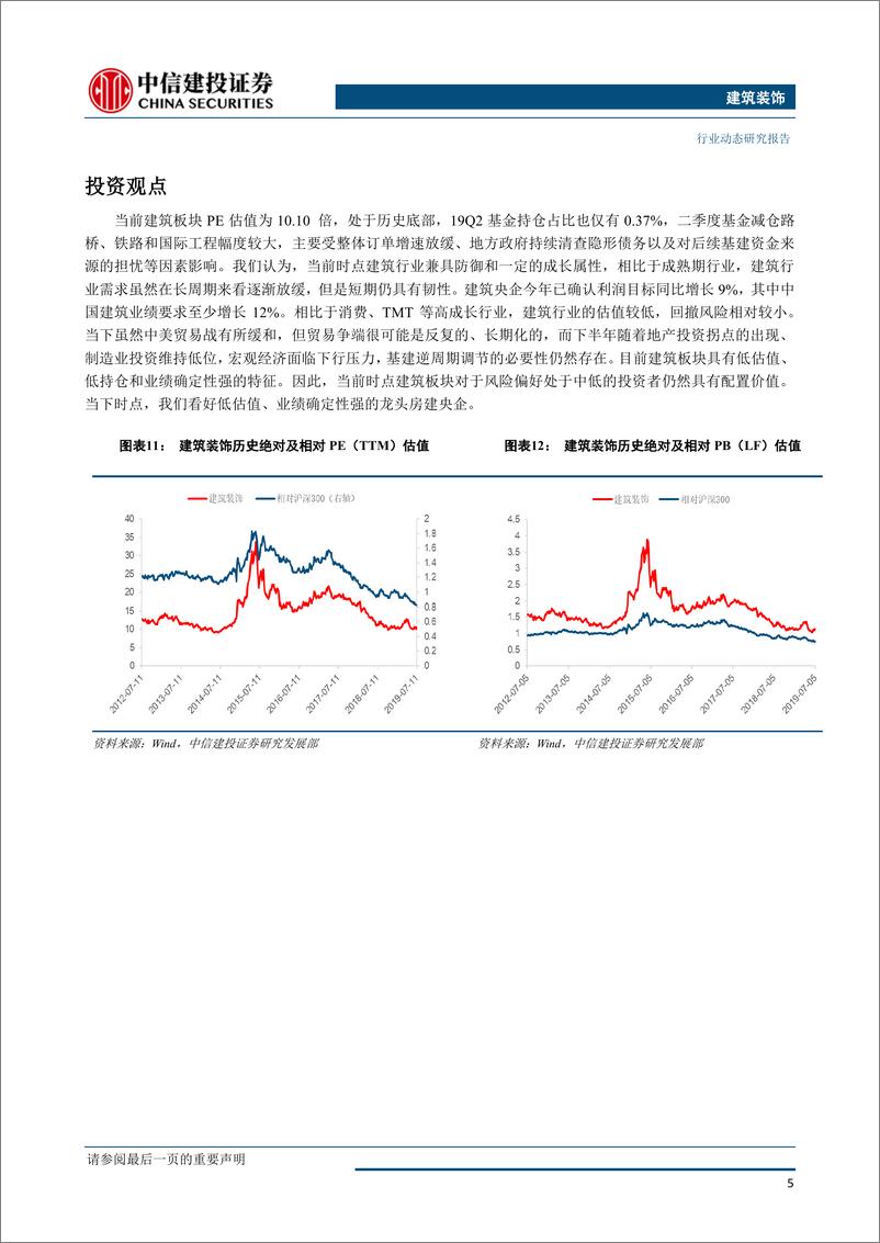 《建筑装饰行业：基建投资增速小幅回升，下半年仍将延续回升趋势-20190721-中信建投-11页》 - 第7页预览图