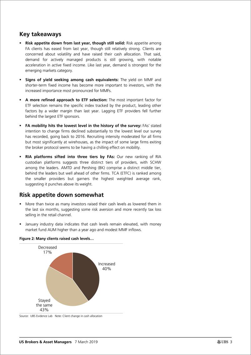 《瑞银-美股-金融服务业-美国经纪人与资产管理人：风险偏好依然强劲-2019.3.7-26页》 - 第4页预览图