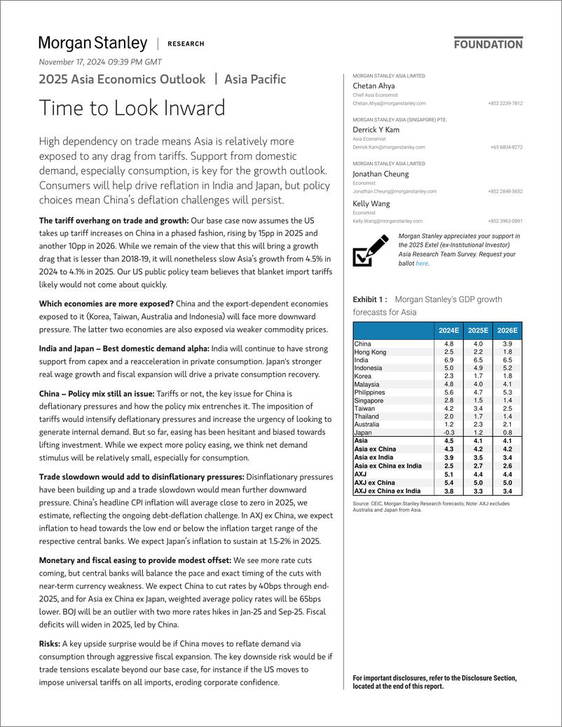 《Morgan Stanley Fixed-2025 Asia Economics Outlook Time to Look Inward-111640821》 - 第1页预览图