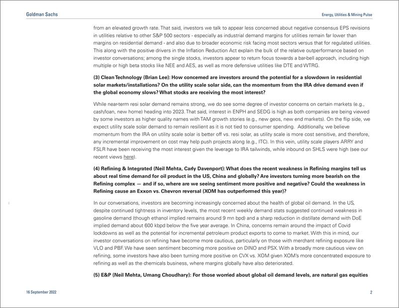 《Energy, Utilities & Mining Puls Investors Askin What Is the State of Natural Resources Deman (1)》 - 第3页预览图