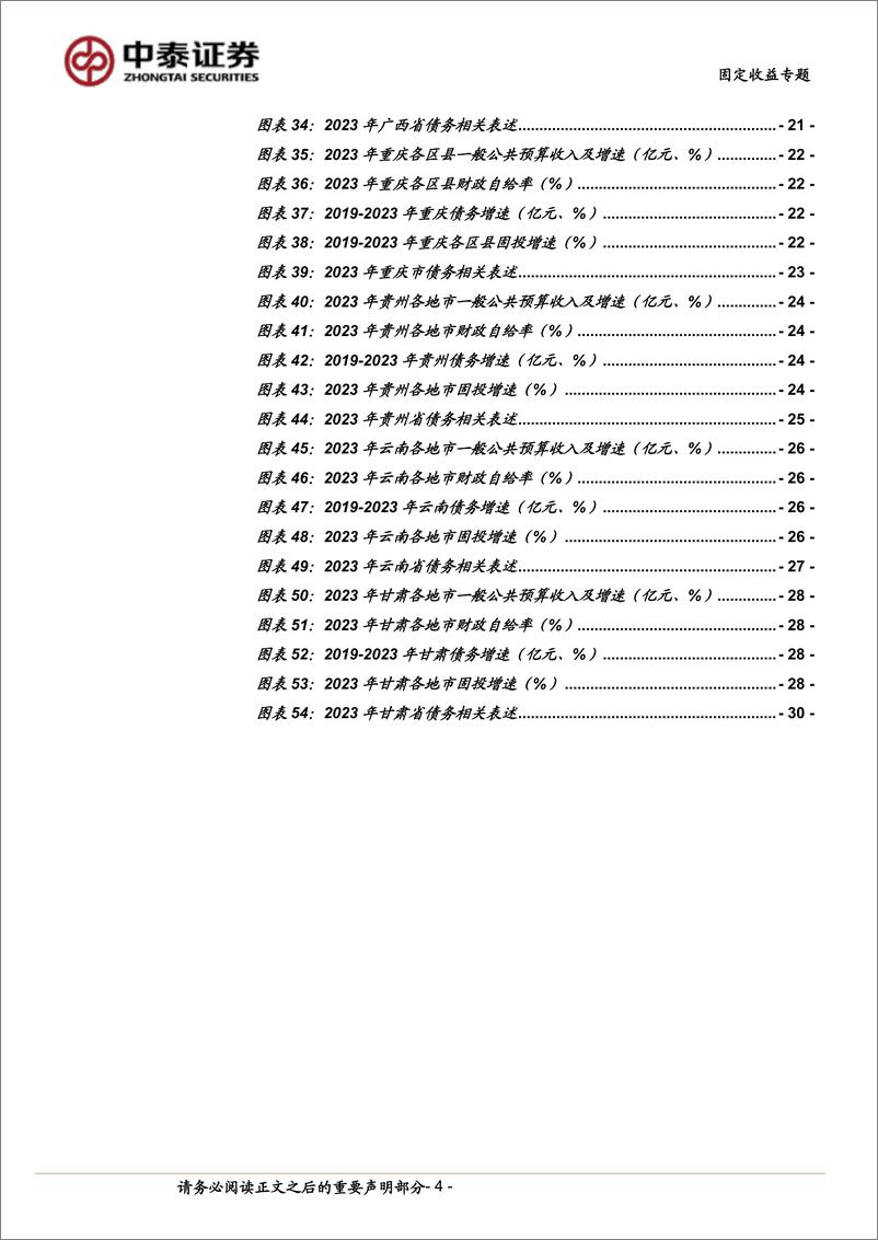 《固定收益专题：2023年各省市经济财政债务“成绩单”-240410-中泰证券-32页》 - 第4页预览图