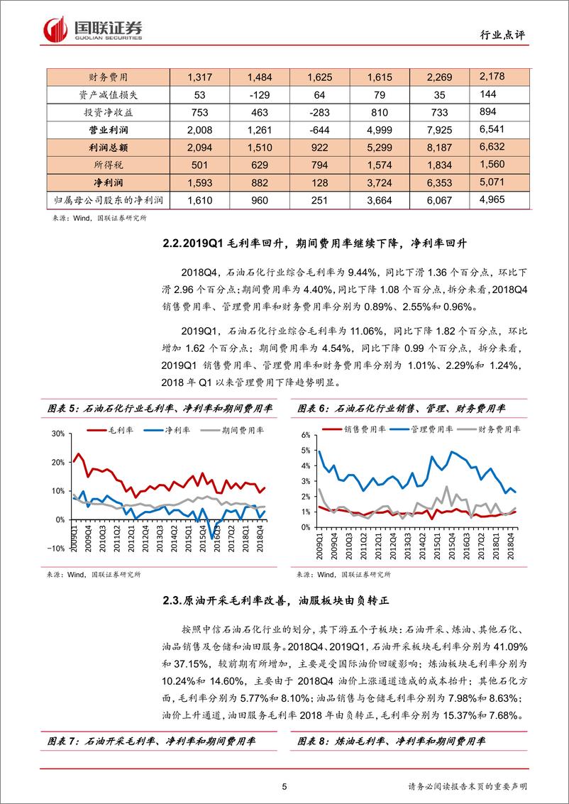 《石油石化行业2018年报及2019一季报点评：扩张负债创新高，油气保供促增长-20190523-国联证券-15页》 - 第6页预览图