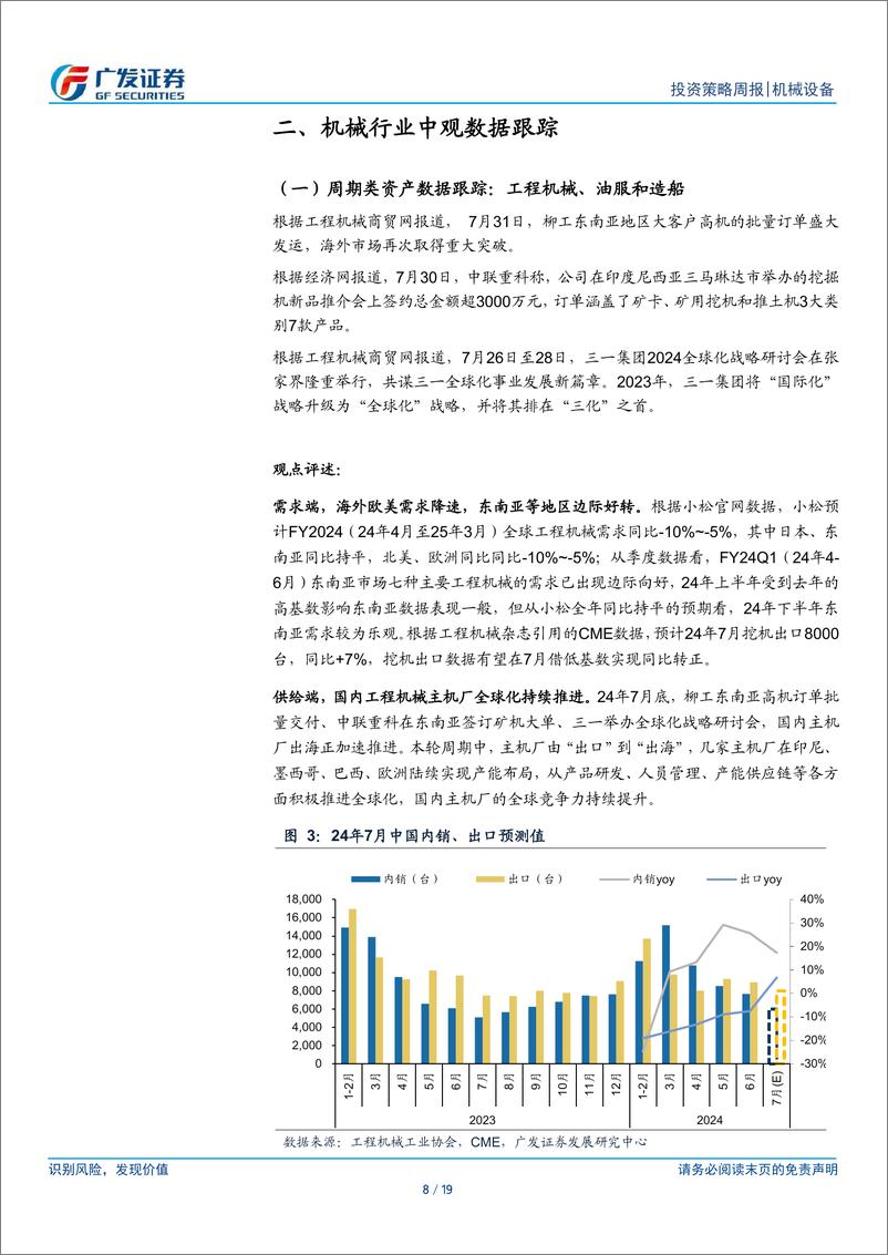 《机械设备行业：设备更新政策与降息落地，提振稳定型资产投资-240806-广发证券-19页、》 - 第8页预览图