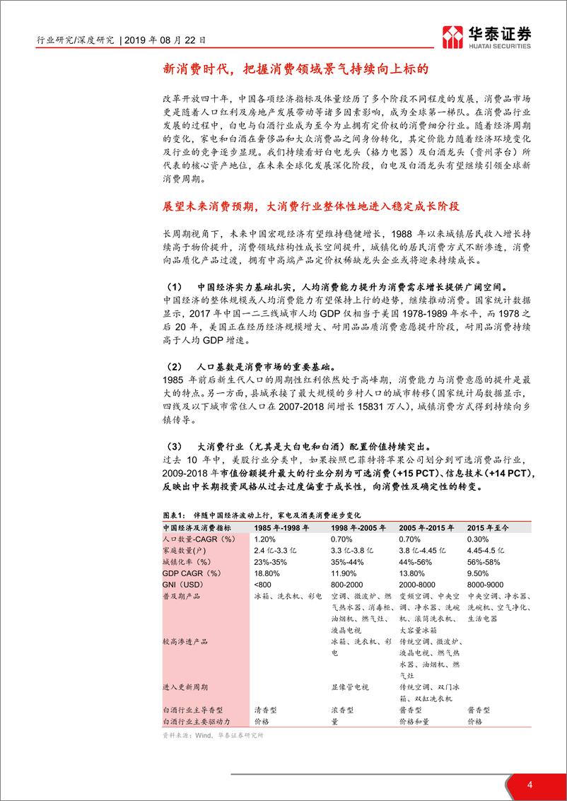 《白电与白酒行业定价权优势分析：中国核心资产引领全球新消费周期-20190822-华泰证券-65页》 - 第5页预览图