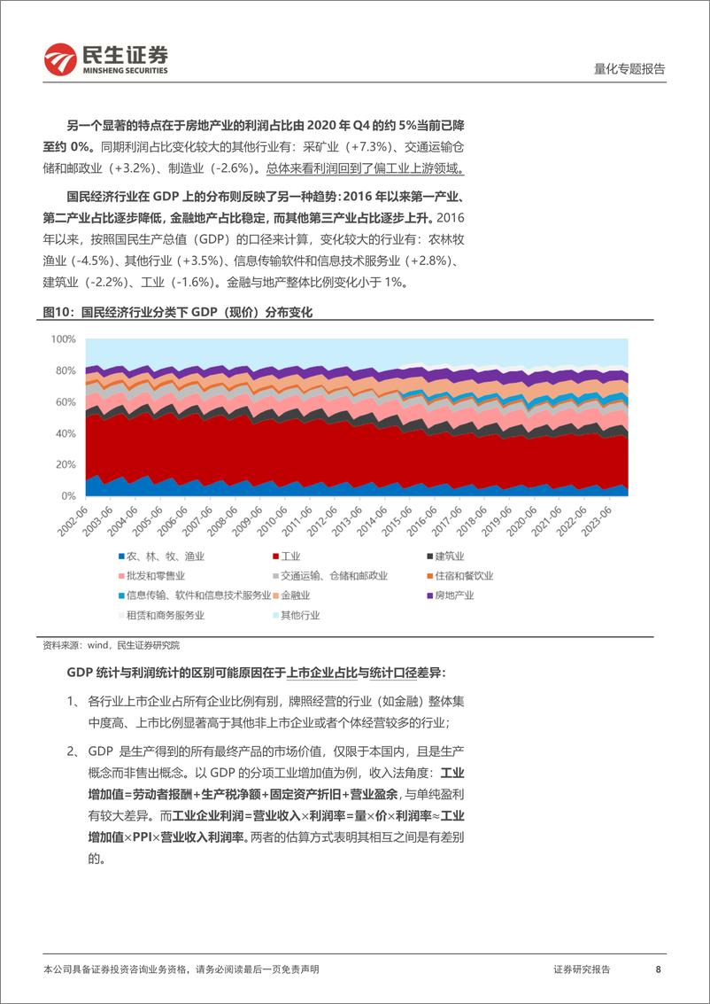 《民生证券-量化专题报告：重构A股景气度指数：全A利润预测与结构解析》 - 第8页预览图