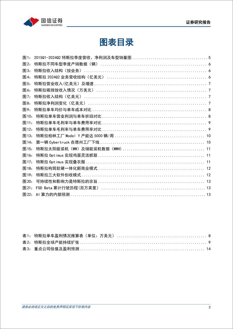 《特斯拉专题研究系列三十一：FSD迭代和入华加速，新车型有望明年上半年推出-240728-国信证券-16页》 - 第3页预览图